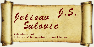 Jelisav Šulović vizit kartica